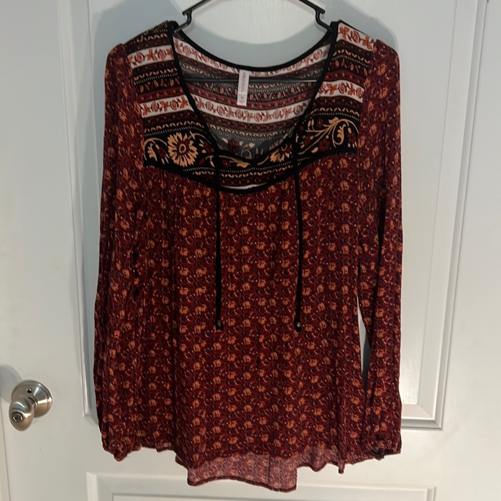 Boho long sleeved tunic